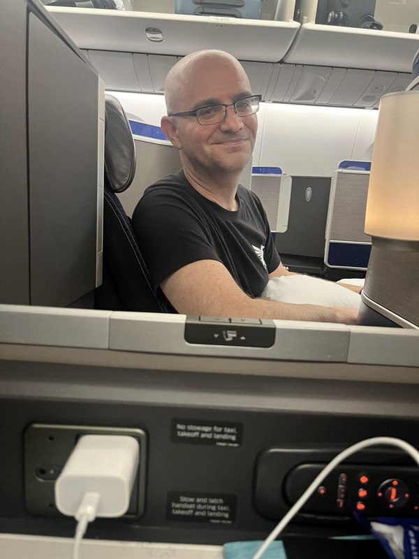Peter on flight 1