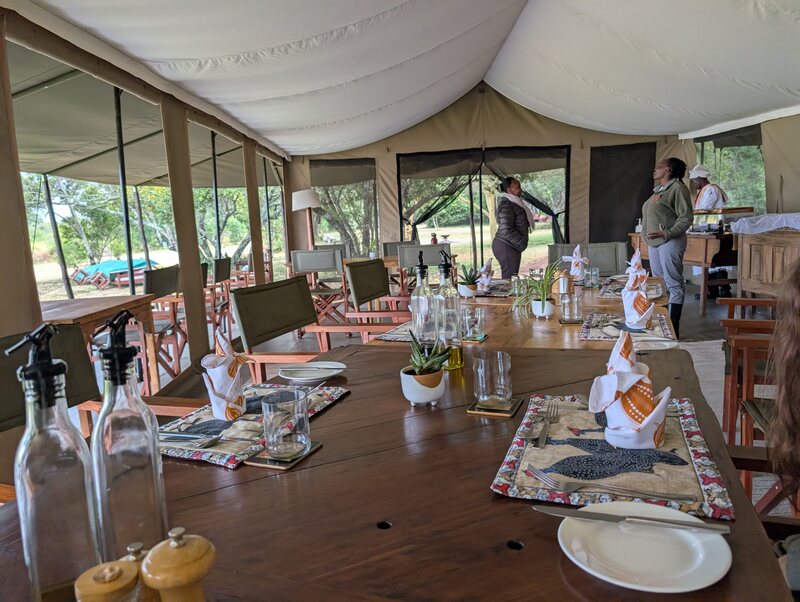 Dining room at the camp