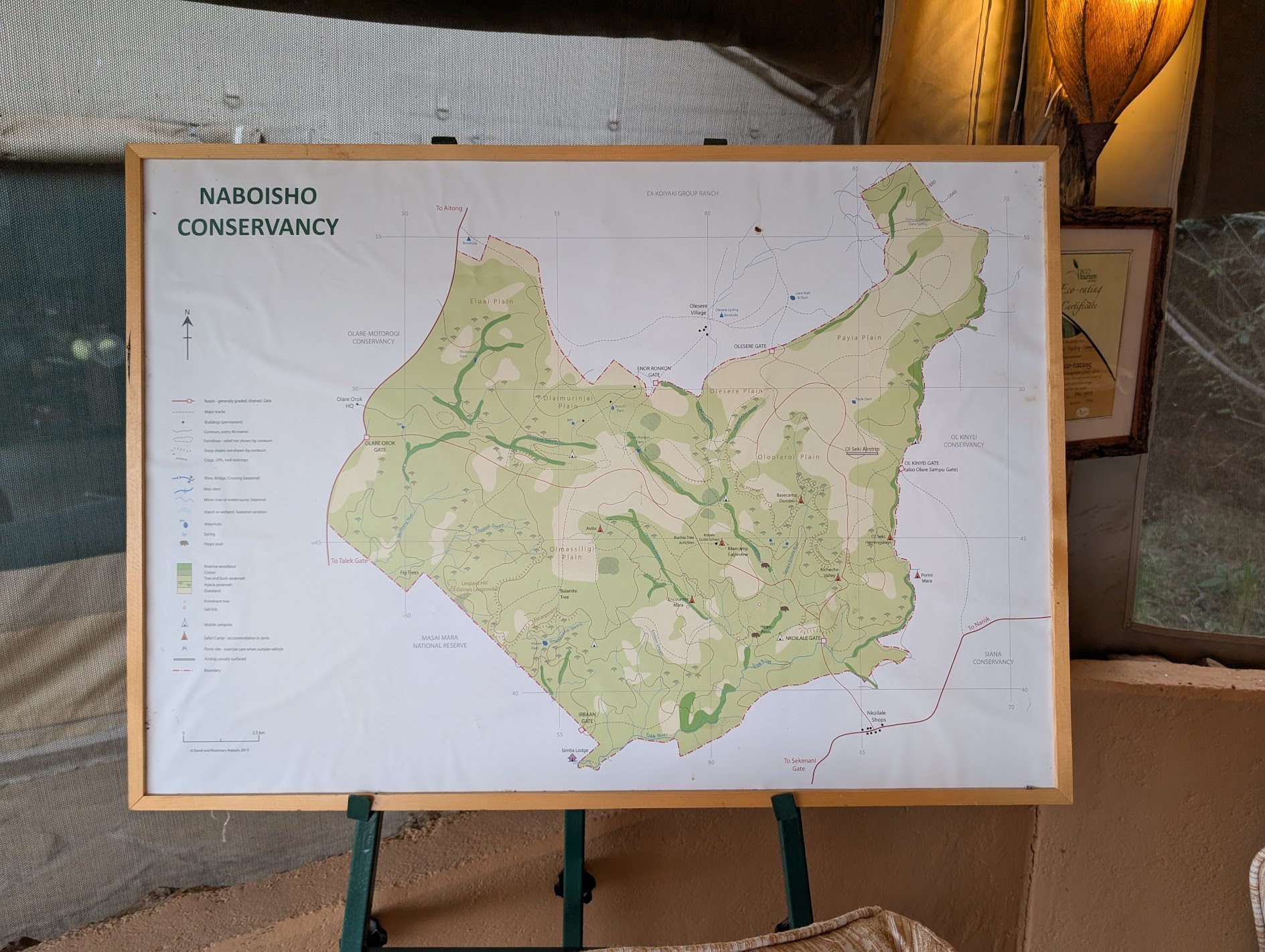 Map of Naboisho Conservancy showing our location