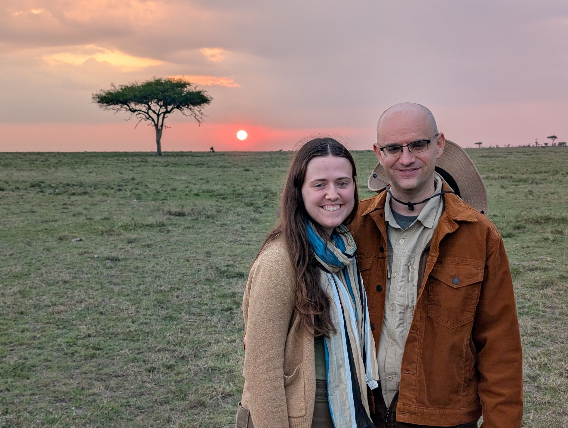 Evening sundowner drinks in the savanna
